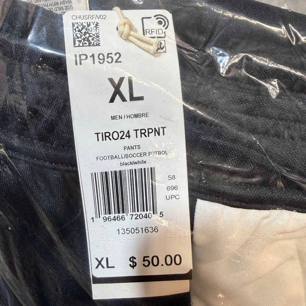 Adidas Tiro24‎ Training Pants Black White Mens XL AEROREADY Soccer Football